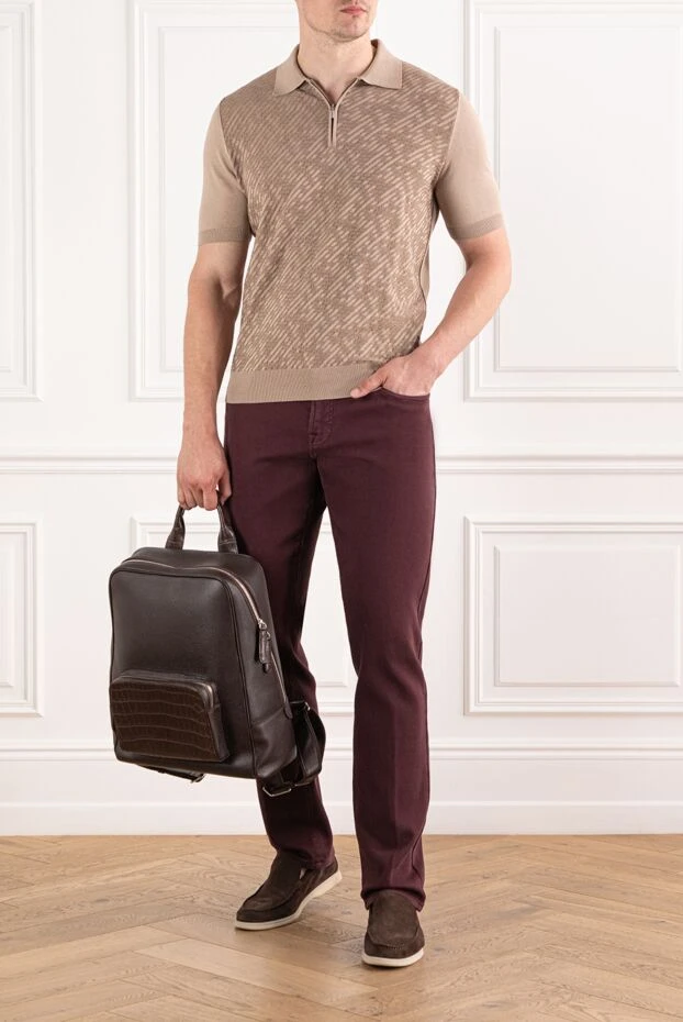 Scissor Scriptor wine-colored men's jeans with branded fittings
189740 - photo 2