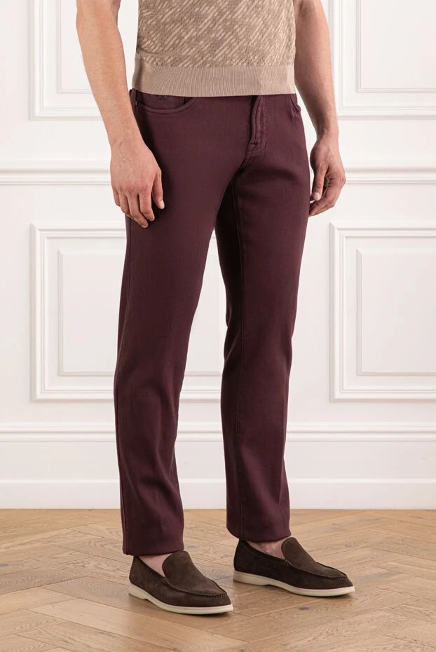 Scissor Scriptor шарап түсті ерлер джинсы фирмалық фитингтері бар

 189740 - фото 3