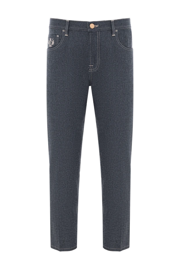 Теплые джинсы из плотной ткани с фирменной вышивкой на кармане
- фото 1