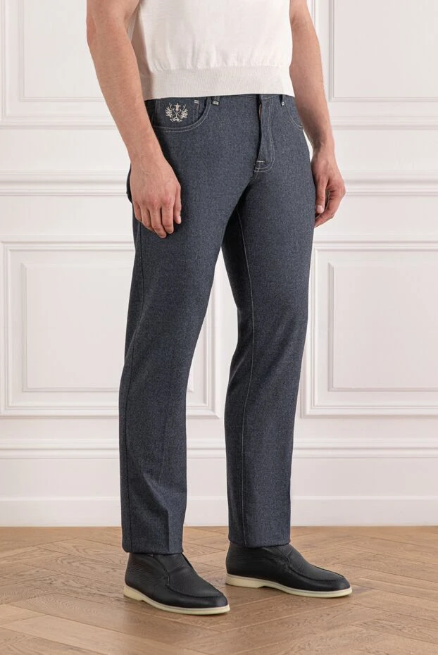 Scissor Scriptor қалтасында фирмалық кестелері бар қалың матадан тігілген жылы джинсы
 189741 - фото 3