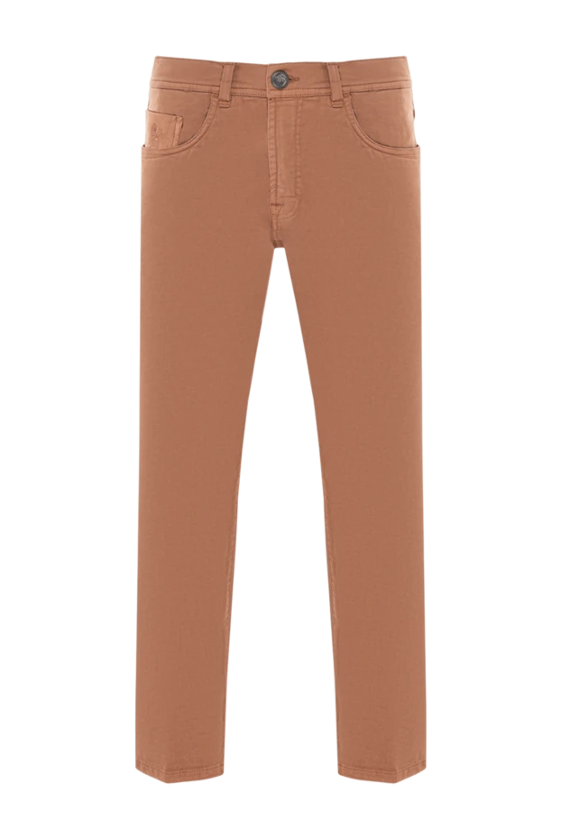 Scissor Scriptor cotton brown jeans with added elastane and signature pocket trim 189752 - photo 1