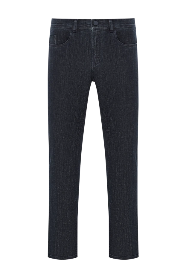Deep dark blue jeans made from quality denim without contrast or decoration - photo 1