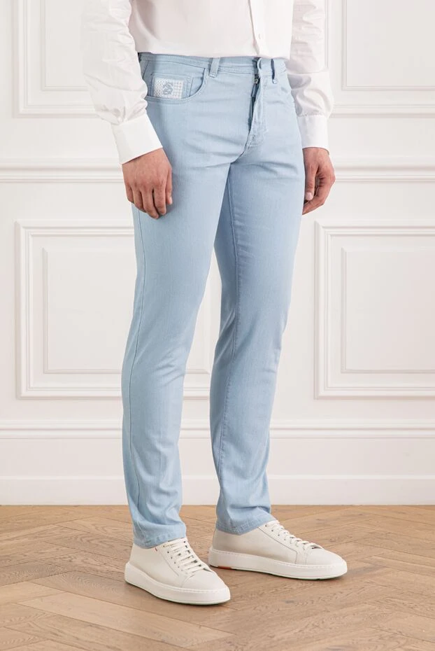 Scissor Scriptor белінде фирмалық патч бар ашық көк джинсы
 189772 - фото 3