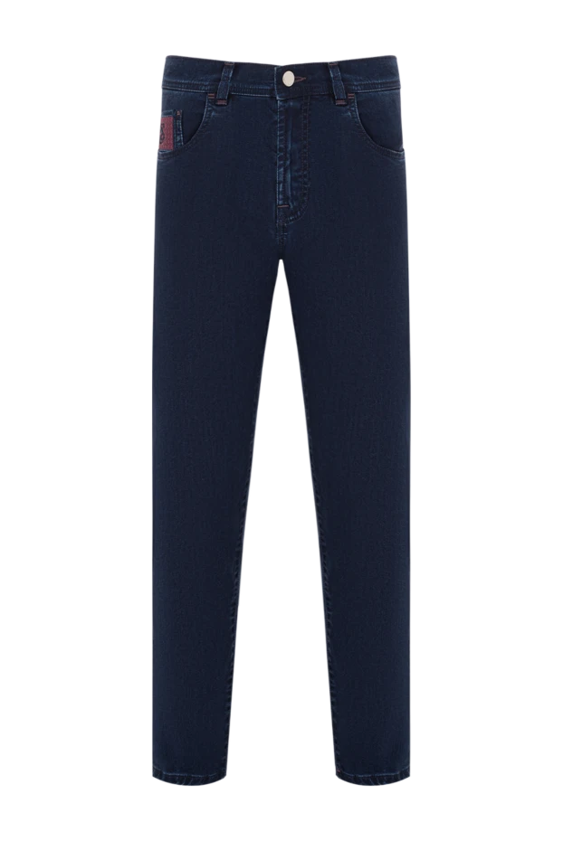 Scissor Scriptor джинсы тёмно-синего цвета с контрастной вышивкой 189773 - фото 1