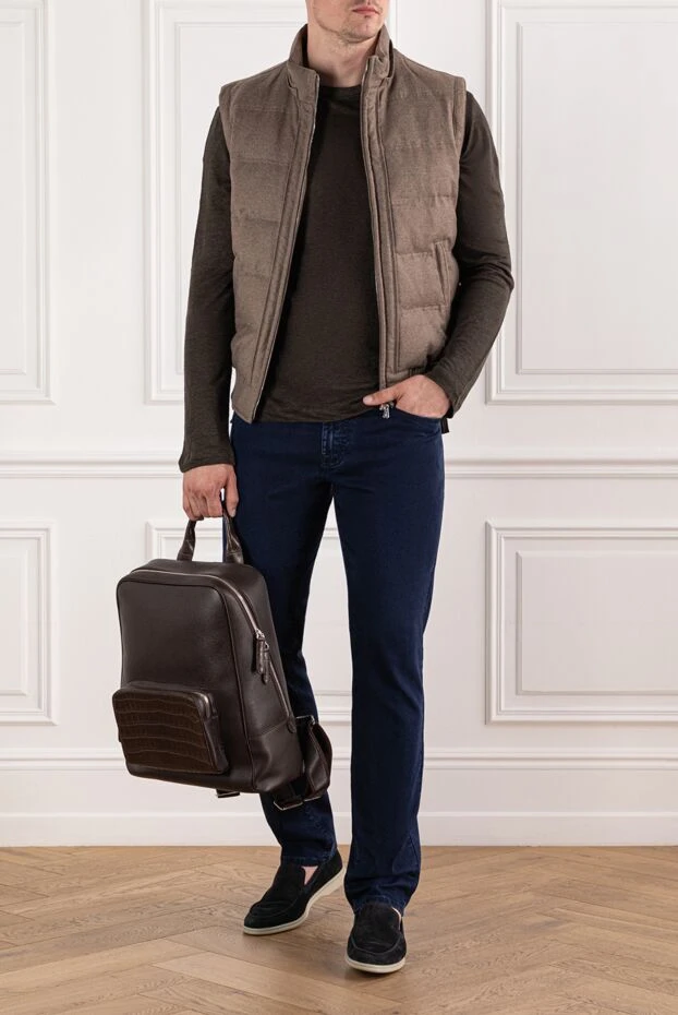 Scissor Scriptor қара-көк түсті джинсы контрастты кестемен 189773 - фото 2