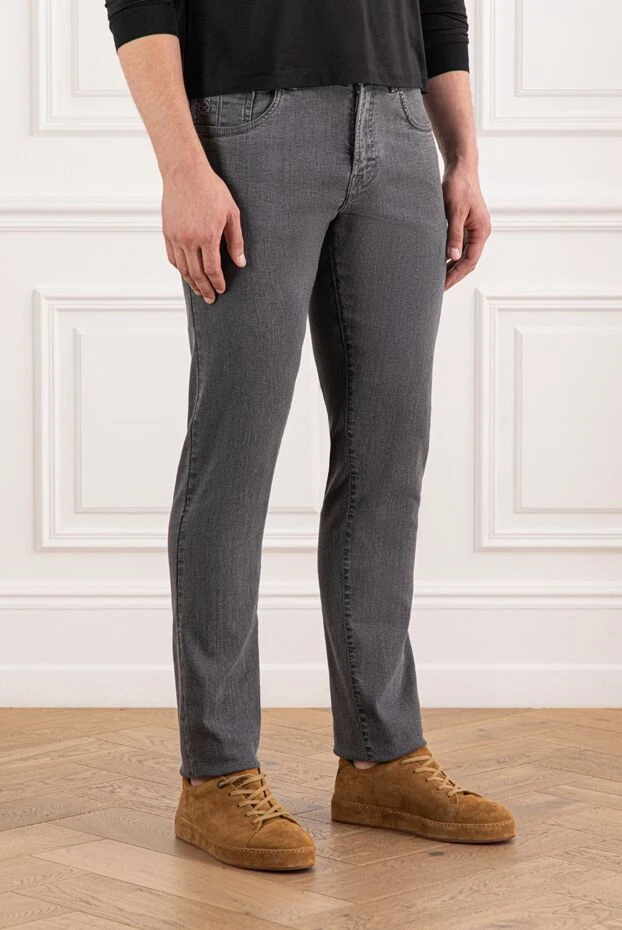 Scissor Scriptor күйзеліс әсері бар ерлерге арналған графит джинсы
 189774 - фото 3