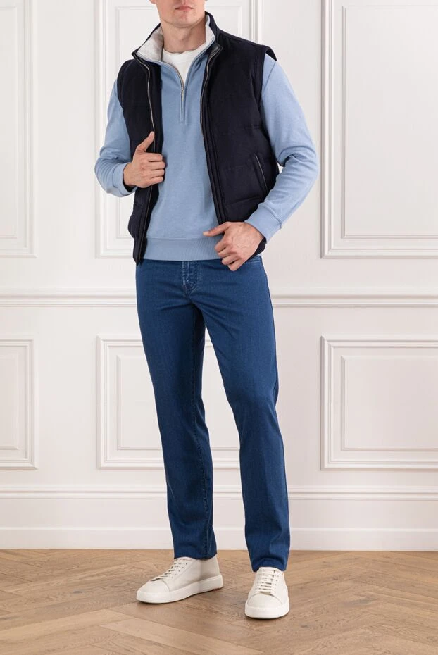 Scissor Scriptor джинсы насыщенного синего цвета с брендированной пуговицей
189777 - фото 2