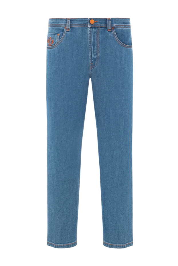 Scissor Scriptor прямые джинсы цвета индиго с декоративной отделкой и контрастной прострочкой 189780 - фото 1