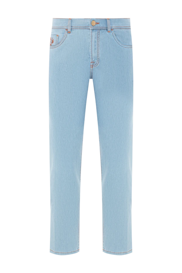 Scissor Scriptor светло-голубые джинсы из хлопка с вышивкой и клетчатым патчем
189783 - фото 1