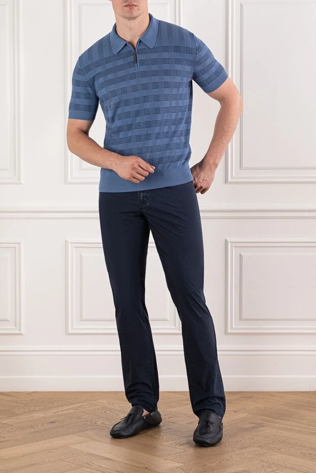 Scissor Scriptor темно-синие джинсы из мягкого денима с тонированными карманами и патчем 189786 - фото 2