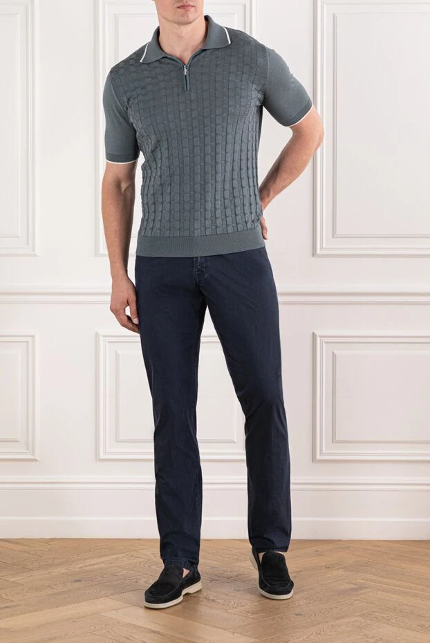 Scissor Scriptor прямые джинсы с зелёными шлёвками и кантом
189792 - фото 2