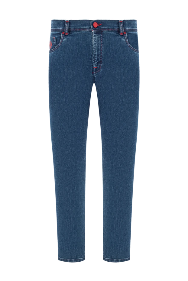 Scissor Scriptor джинсы синие с декоративной красной прострочкой 189798 - фото 1