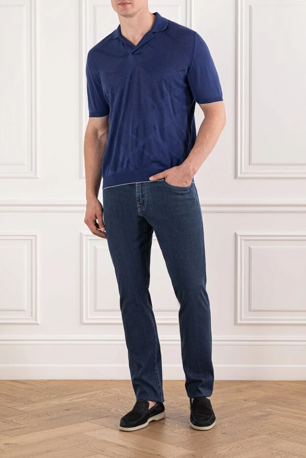 Scissor Scriptor dark blue jeans with contrasting yellow trim
189801 - photo 2