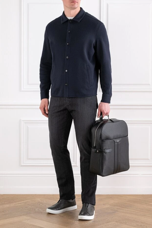 Scissor Scriptor black jeans with white double stitching and brand patch
 189804 - photo 2