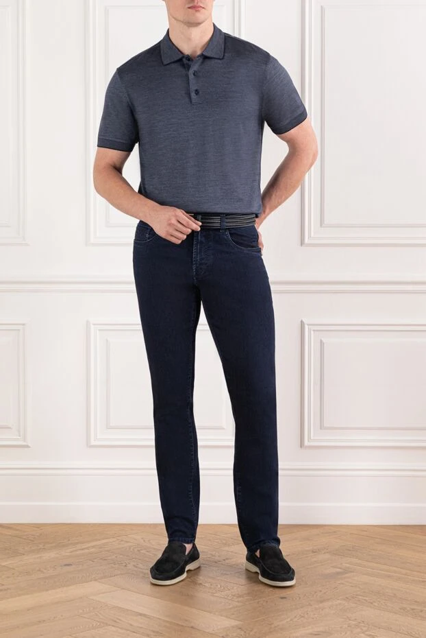 Scissor Scriptor джинсы из эластичного денима с кожаным патчем на монетном кармане
189805 - фото 2