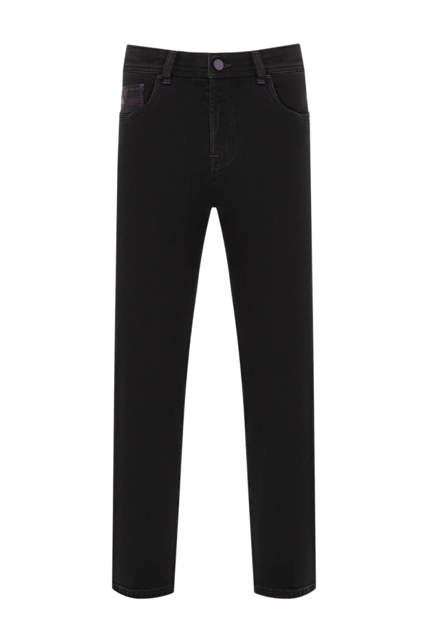 Scissor Scriptor black cotton denim jeans with purple embroidery on the back pockets
189807 - photo 1