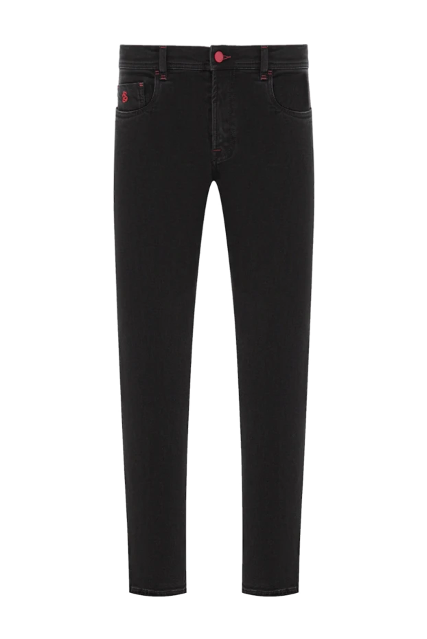 Scissor Scriptor men's jeans in black with red trim and embroidery on the mini pocket 189808 - photo 1