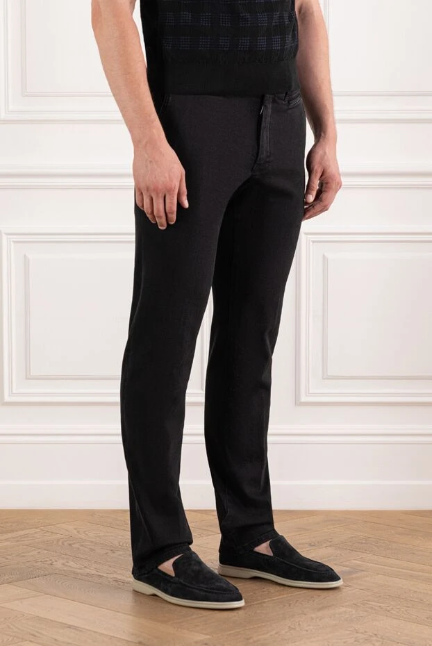 Scissor Scriptor артқы жағында классикалық қалталары бар қара джинсы
 189817 - фото 3