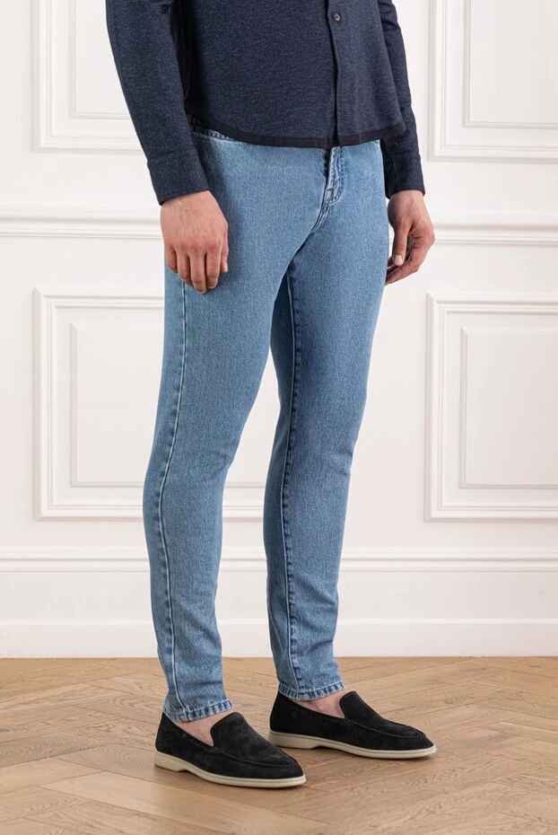 Scissor Scriptor светло-голубые джинсы с винтажным оттенком
 189818 - фото 3