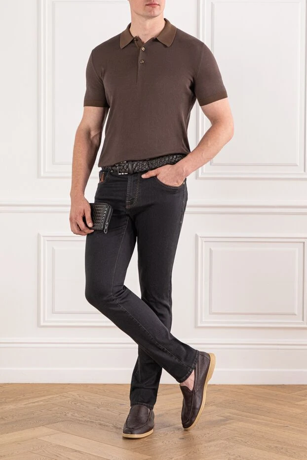 Scissor Scriptor джинсы черные с контрастной прострочкой и камуфляжными вставками
 189824 - фото 2