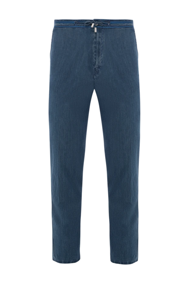 Көк түсті ерлерге арналған белі тартылған кең шалбар
- фото 1