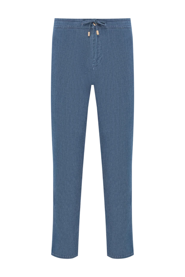 Синие джинсы с эластичным поясом и задними прорезными карманами
- фото 1