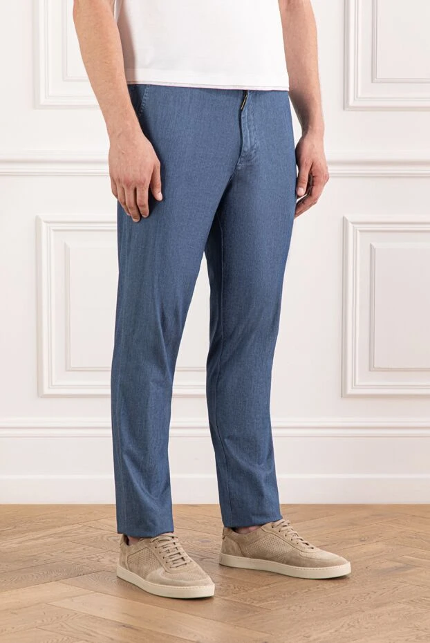 Scissor Scriptor серпімді белдікті және артқы қалталы көк джинсы
 189839 - фото 3