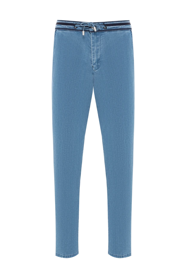Relaxed fit blue jeans with contrast drawstring waistband
- photo 1