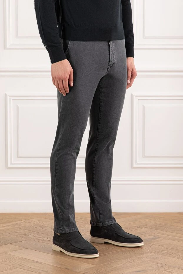 Scissor Scriptor графит мақтадан жасалған джинсы серпімді белдеуі және тартылуы бар 189843 - фото 3