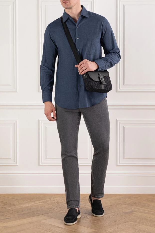 Scissor Scriptor белінде тігілген мақта аралас сұр шалбар
 189844 - фото 3