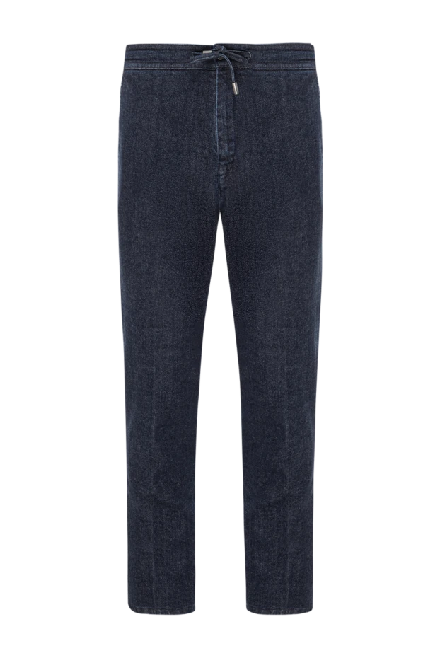 Scissor Scriptor men's dark blue denim joggers with cotton and cashmere
189845 - photo 1
