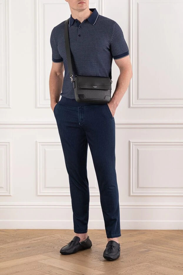 Scissor Scriptor мужские синие джинсы с кулиской и прямым кроем из легкой ткани
189852 - фото 2