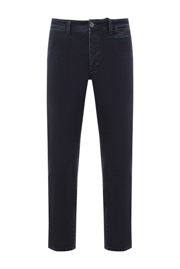 Темно-синие джинсы с эластичным поясом и декоративной строчкой
- фото 1