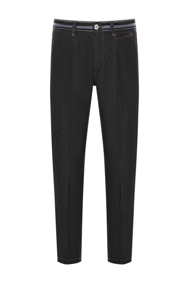 Джинсы с вставками и декоративным поясом в полоску
- фото 1