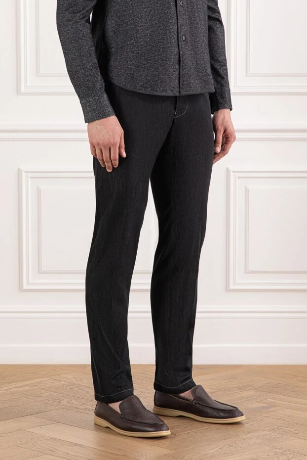 Scissor Scriptor кіріктірмелері мен сәндік жолақты белбеуі бар джинсы
 189856 - фото 3