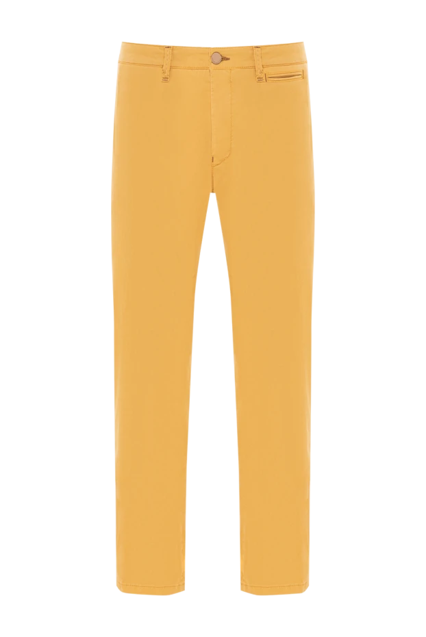 Scissor Scriptor гладкие мужские брюки прямого кроя с микроструктурой и потайной молнией желтые 189859 - фото 1