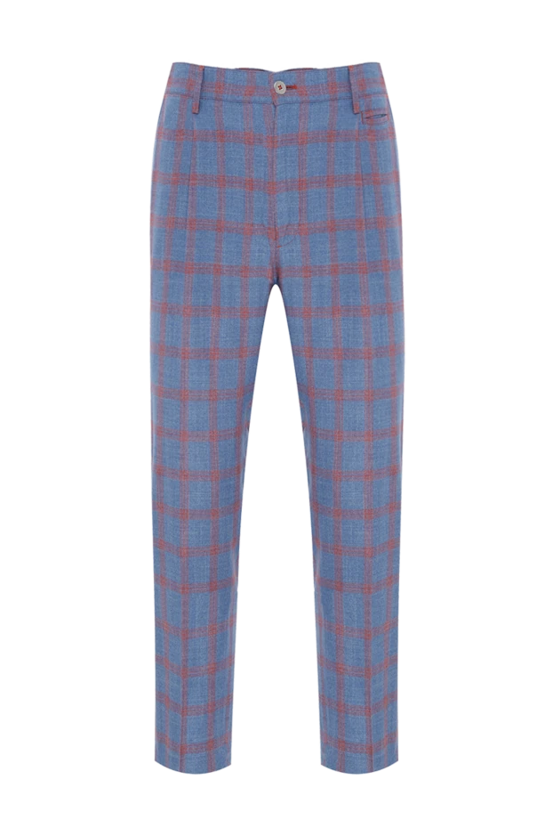 Scissor Scriptor классические брюки синие в клетку с красной нитью и фактурной поверхностью
189861 - фото 1