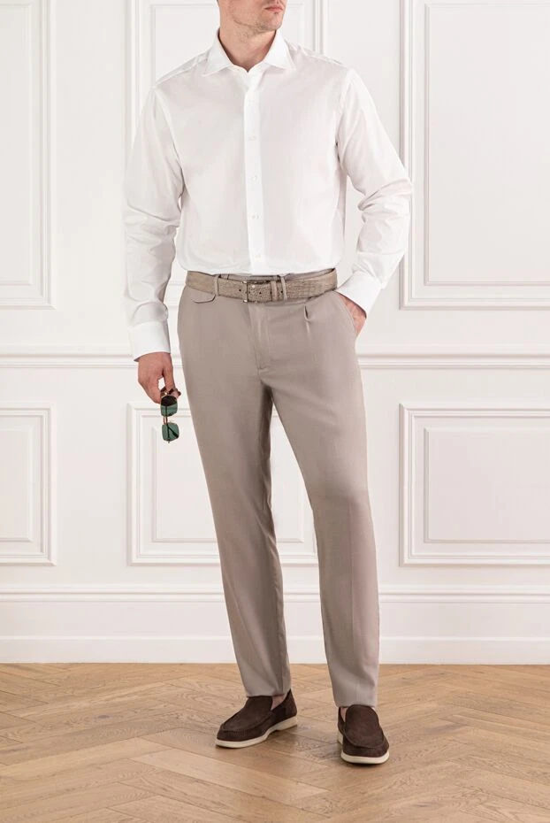 Scissor Scriptor plinio cashmere and silk trousers in beige with drawstring waist
189867 - photo 2