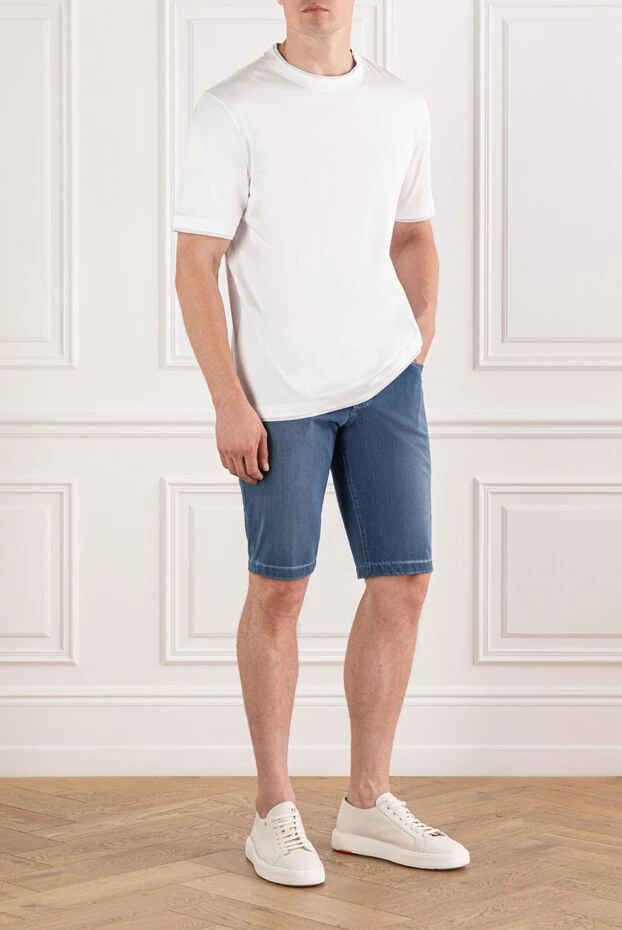 Scissor Scriptor белінде тігілген логотипі және патчтары бар көк джинсы шорт
189872 - фото 2