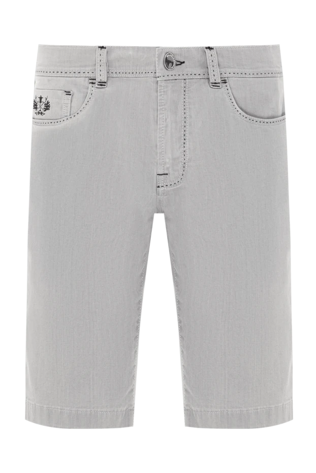 Қолтаңбасы бар патч және эмблемасы бар ерлерге арналған сұр джинсы шорт
- фото 1