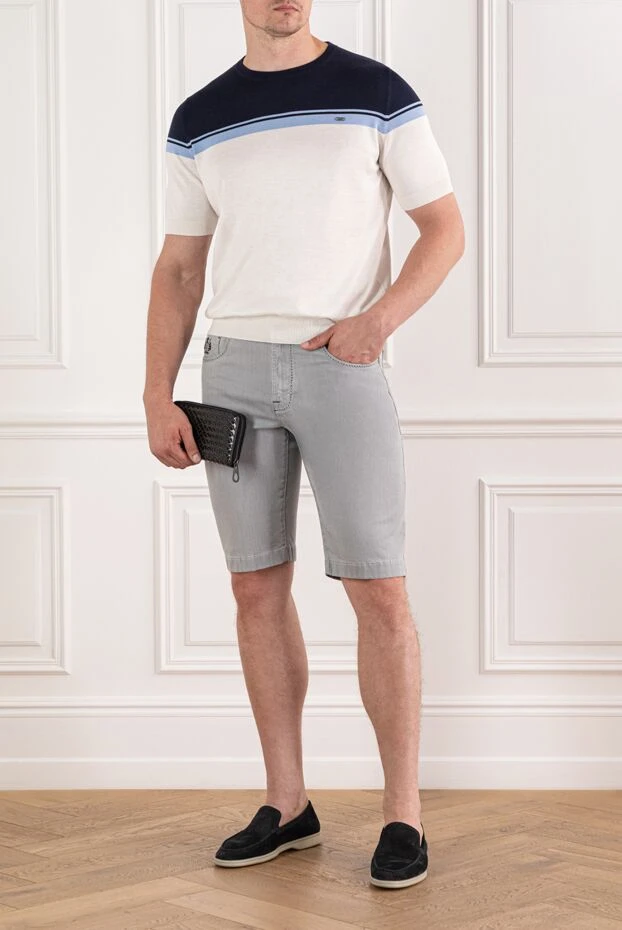 Scissor Scriptor қолтаңбасы бар патч және эмблемасы бар ерлерге арналған сұр джинсы шорт
189874 - фото 2