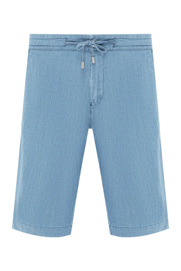 Light denim shorts with drawstring waistband and slit pockets
- photo 1