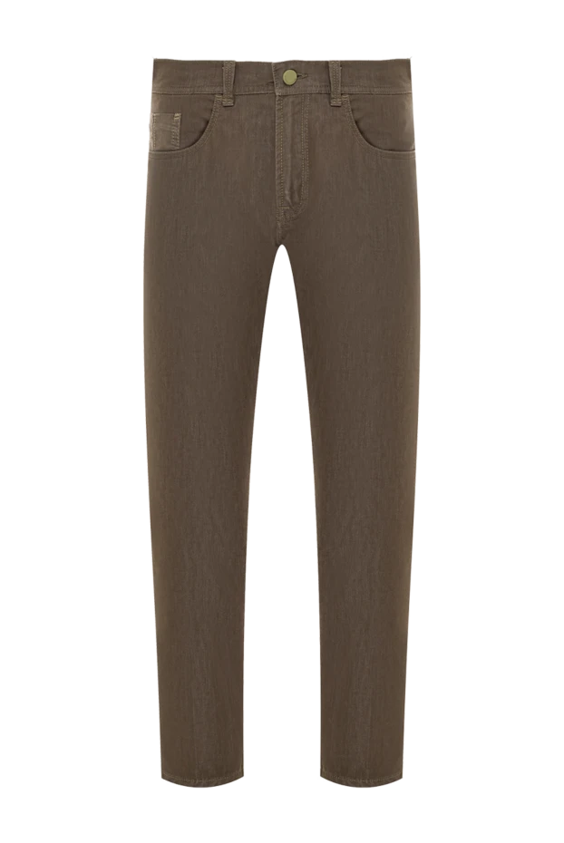 Дөрекі әрлеуі және мока көлеңкесінде көлемді артқы қалталары бар джинсы - фото 1