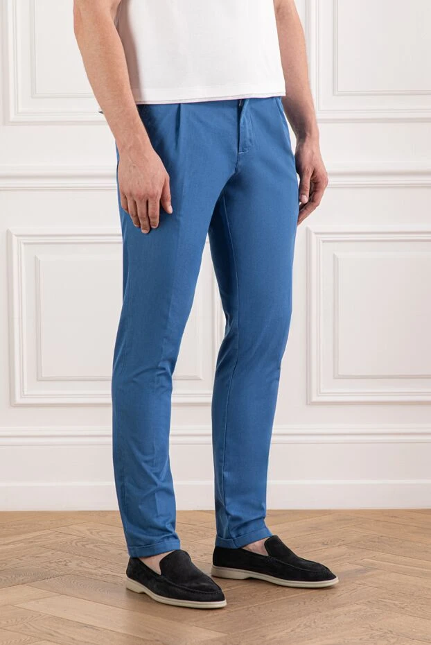 Scissor Scriptor ыңғайлы киюі және белдік белдігі бар тегіс көк джинсы
 189885 - фото 3