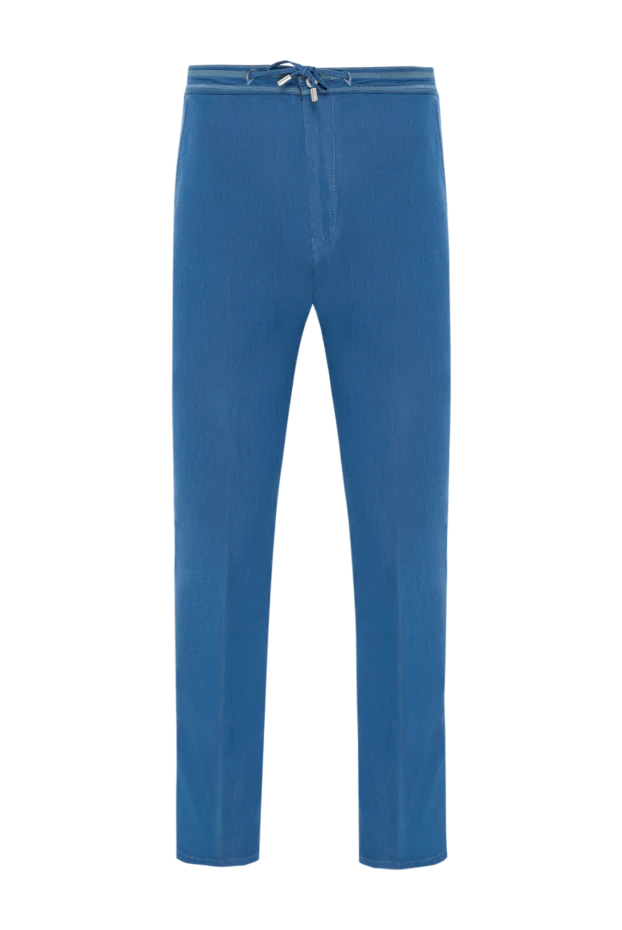 Scissor Scriptor мужские брюки насыщенного синего цвета с кулиской на талии 189887 - фото 1