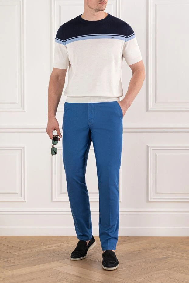 Scissor Scriptor men's trousers in deep blue with drawstring waist 189887 - photo 2