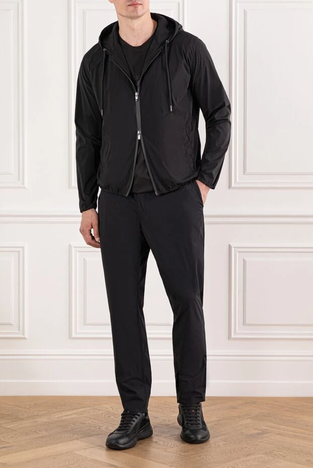 Tombolini легкая куртка черного цвета с капюшоном и передней молнией 189909 - фото 2