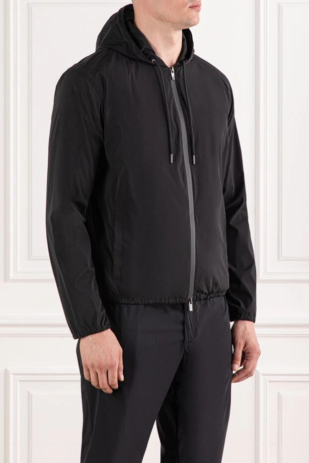 Tombolini легкая куртка черного цвета с капюшоном и передней молнией 189909 - фото 3