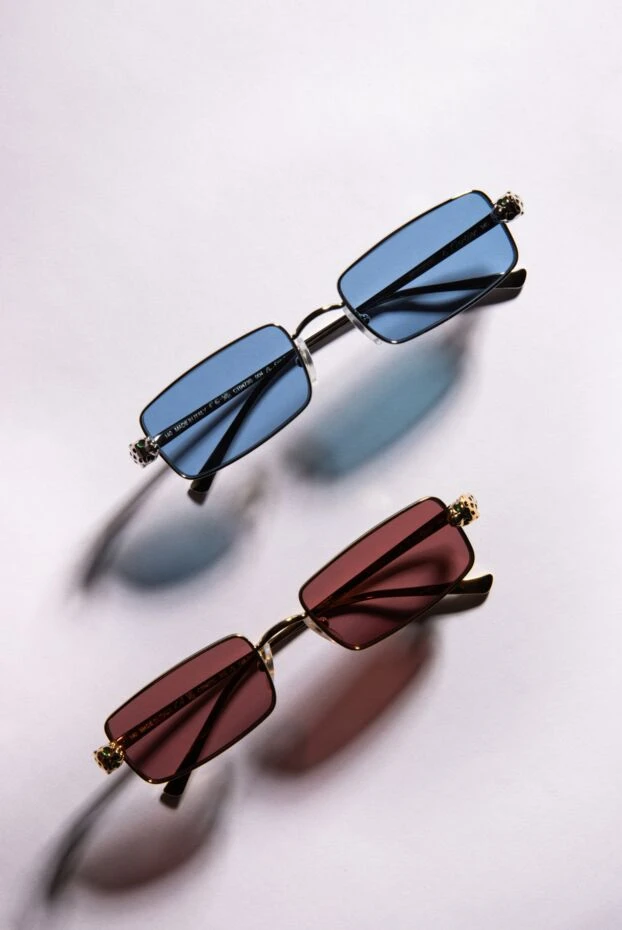 Металл қаңқасы және тегіс күміс жиегі бар Panthere күннен қорғайтын көзілдірік - фото 2