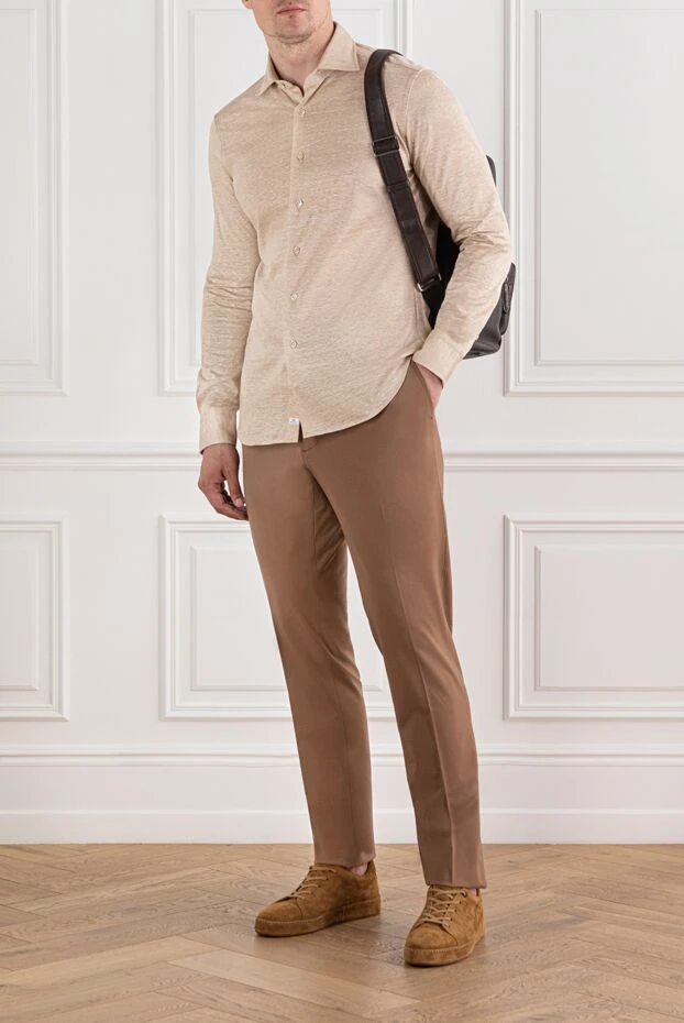 Alessandro Gherardi beige shirt made of linen with cotton viscose and hemp
 189927 - photo 2